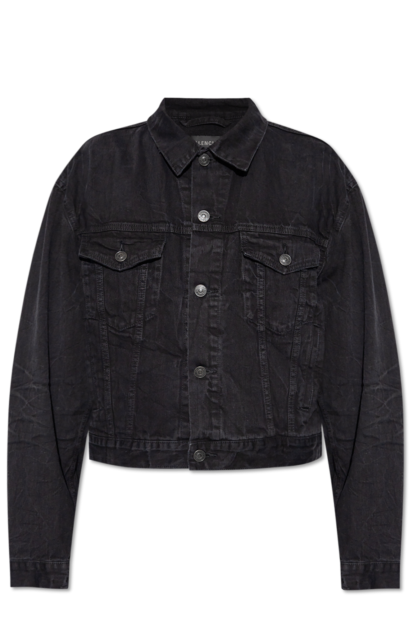 Balenciaga black jean jacket hotsell